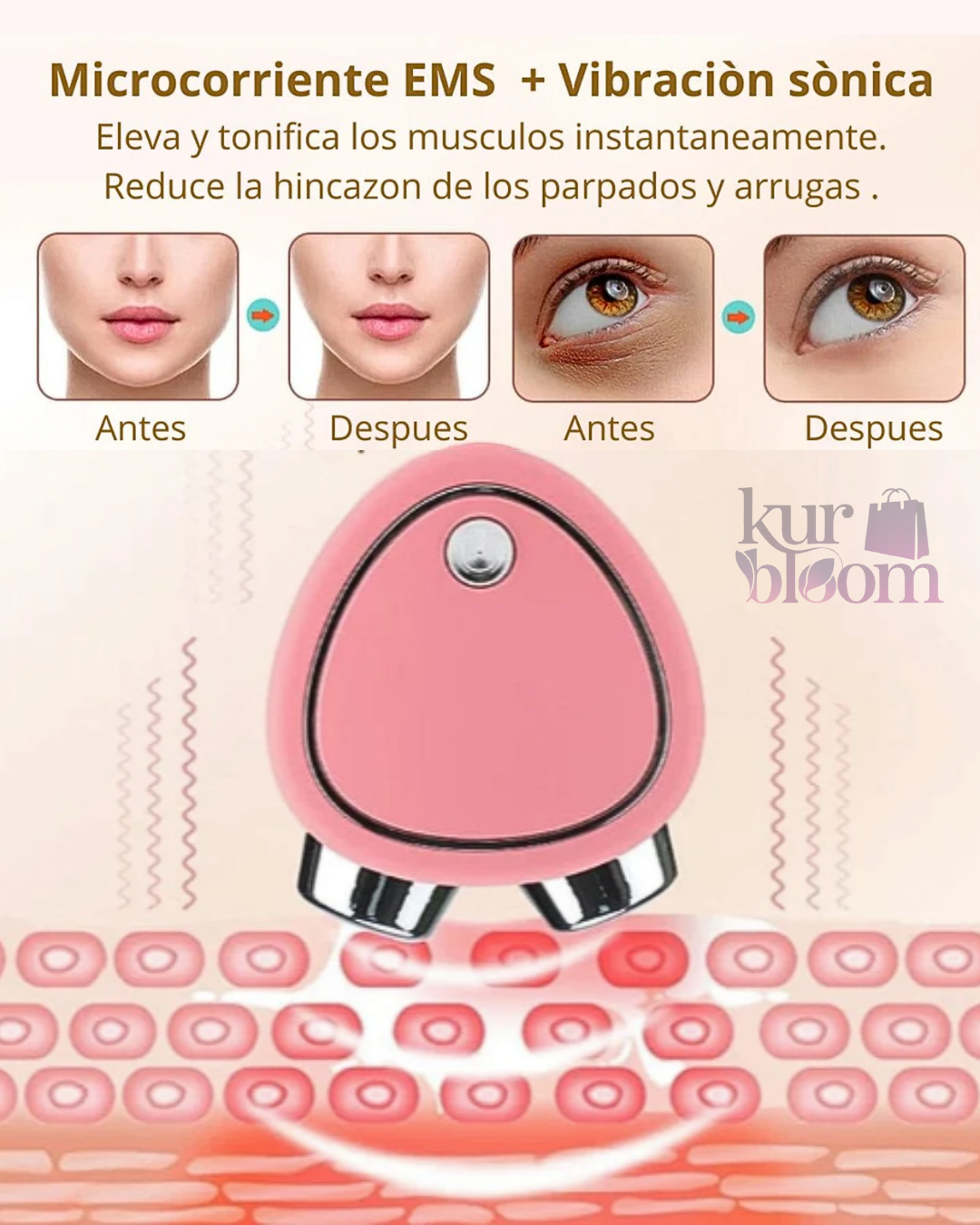 Masajeador Facial con Microcorriente